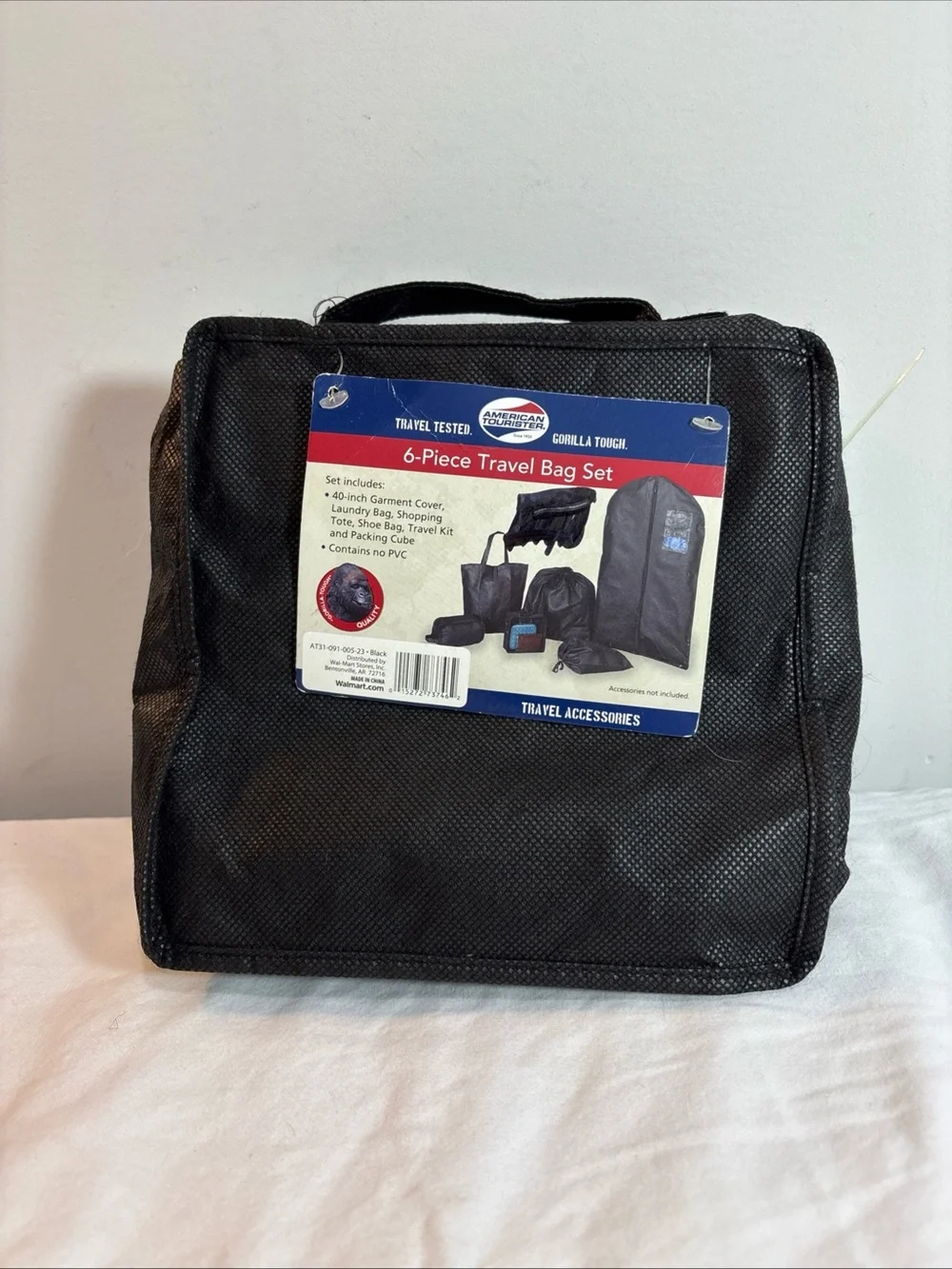 American Tourister 6-Piece Travel Bag Set - Black. Vintage